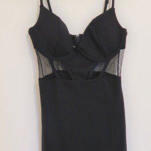 Sexy black corset style bodycon dress